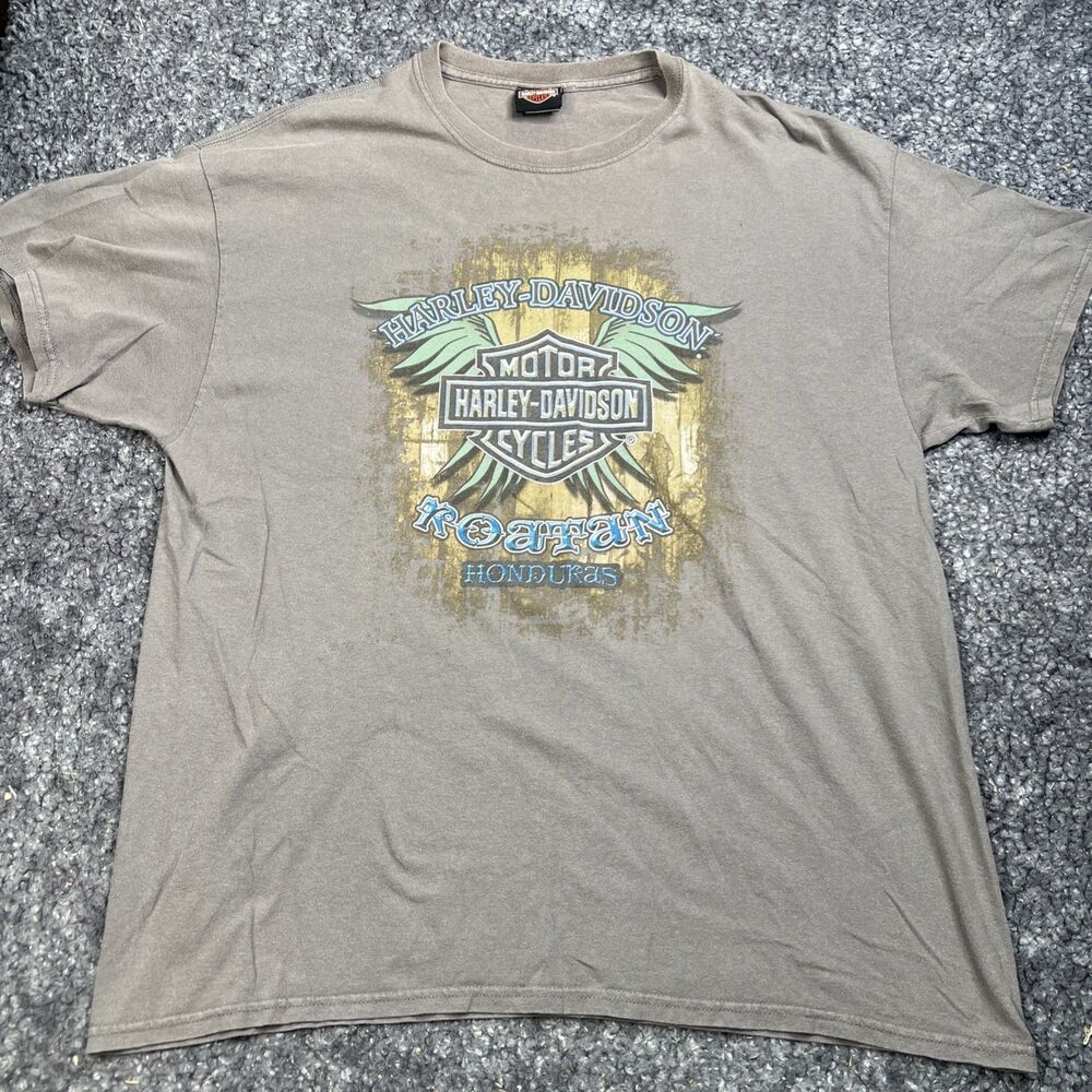 Harley Davidson HONDURAS T Shirt Mens XL Gray Biker Motorcycles